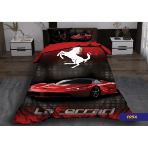 روتختی سه بعدی یک نفره طرح فراری ferrari مدل 1054 کارینا 5 تکه