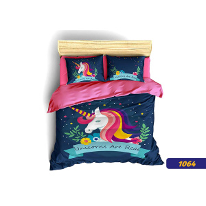 روتختی سه بعدی یک نفره طرح اسب تک شاخ مدل 1064 کارینا 5 تکه