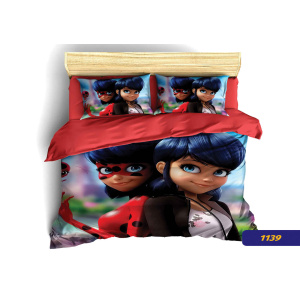 روتختی سه بعدی یک نفره طرح دختر کفشدوزکی مدل 1139 کارینا 5 تکه