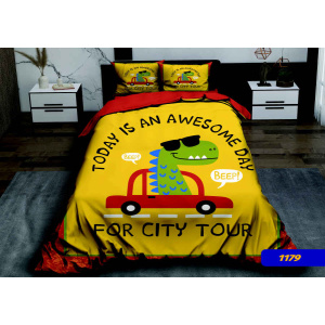 روتختی سه بعدی یک نفره طرح  دایناسور مدل 1179 کارینا 5 تکه