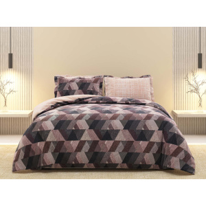 روتختی دونفره ساتین پنبه پلاس مدل Kubism B  کد 22 کارینا 6 تکه 