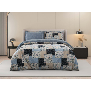 روتختی دونفره ساتین پنبه پلاس مدل Elnaz A کد 32 کارینا 6 تکه 