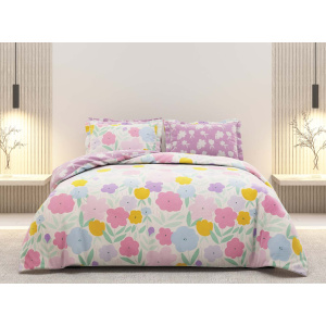 روتختی دونفره ساتین پنبه پلاس مدل Spring کد 44 کارینا 6 تکه 