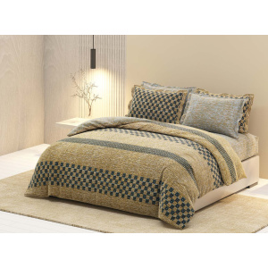 روتختی دونفره ساتین پنبه پلاس مدل Gloria کد 53 کارینا 6 تکه 