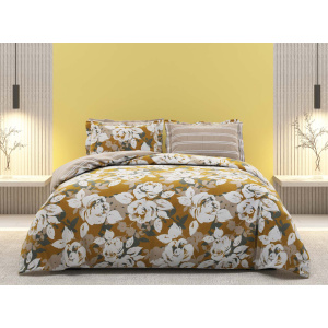 روتختی دونفره ساتین پنبه پلاس مدل Gol A کد 77 کارینا 6 تکه 