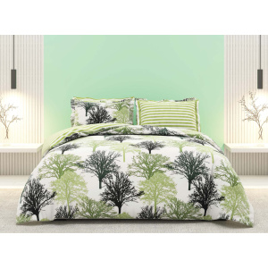 روتختی دونفره ساتین پنبه پلاس مدل Wing B  کد 90 کارینا 6 تکه 