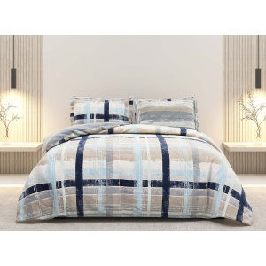 روتختی دونفره ساتین پنبه پلاس مدل Patina B کد 122 کارینا 6 تکه 