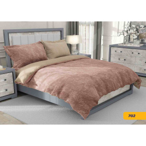 روتختی دو نفره اسپرت ساتین پنبه کلاسیک پلاس مدل 702 رنگ کالباسی کرم 