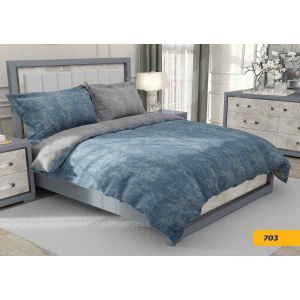 روتختی دو نفره اسپرت ساتین پنبه کلاسیک پلاس مدل 703 رنگ ابی طوسی 