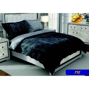 روتختی دو نفره اسپرت ساتین پنبه کلاسیک پلاس مدل 712 طوسی زغالی