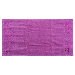 حوله دست و صورت آذرریس تبریز مدل رویال رنگ بنفش سایز 40 × 75 سانتی متر