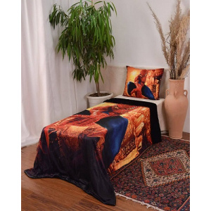  پتو طرح نوجوان با روبالشتی مدل مرد عنکبوتی یک نفره 220*160 سانتی متر