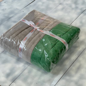 پتو یک نفره 220*160 صبا مدل قلبی Two Face سبز خاکی