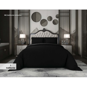 روتختی مخمل کالیفرنیا دو نفره کارینا 6 تکه رنگ مشکی 