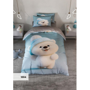 روتختی سه بعدی یک نفره طرح خرس کوچولو مدل 1004 کارینا 5 تکه سایز 120x200 