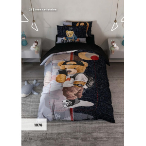 روتختی سه بعدی یک نفره طرح تدی مدل 1076 کارینا 5 تکه سایز 120x200 