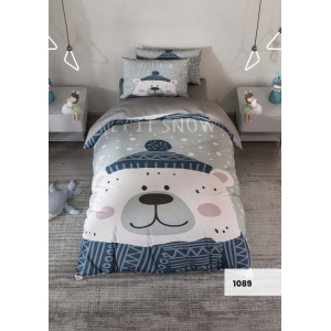 روتختی سه بعدی یک نفره طرح خرس  مدل 1089 کارینا 5 تکه سایز 120x200 