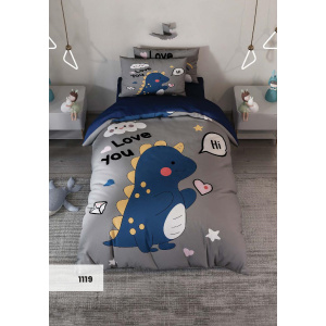 روتختی سه بعدی یک نفره طرح دایناسور  مدل 1119  کارینا 5 تکه سایز 120x200 