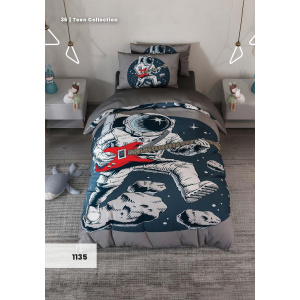 روتختی سه بعدی یک نفره طرح ادم فضایی مدل 1135 کارینا 5 تکه سایز 120x200 