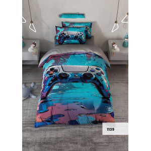 روتختی سه بعدی یک نفره طرح دسته بازی مدل 1139 کارینا 5 تکه سایز 120x200 