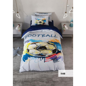 روتختی سه بعدی یک نفره طرح توپ فوتبال مدل 1148 کارینا 5 تکه سایز 120x200 