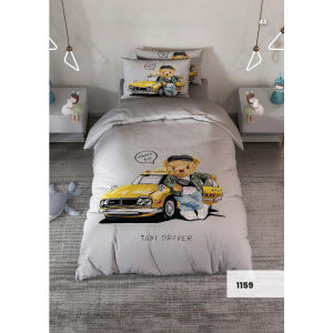 روتختی سه بعدی یک نفره طرح تدی تاکسی مدل 1159 کارینا 5 تکه سایز 120x200 