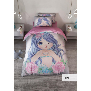 روتختی سه بعدی یک نفره طرح پری دریایی مدل 1177 کارینا 5 تکه سایز 120x200 