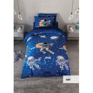 روتختی سه بعدی یک نفره طرح آدم فضایی مدل 1201 کارینا 5 تکه سایز 120x200 