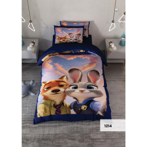 روتختی سه بعدی یک نفره طرح زوتوپیا مدل 1214 کارینا 5 تکه سایز 120x200 