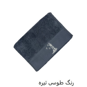 حوله دست و صورت نارین ساپ تبریز مدل (KULE) رنگ طوسی تیره سایز 30x55 سانتی متر
