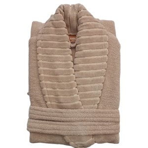 حوله تن پوش Hobby مدل پیرامید رنگ نسکافه ای سایز 125 لارج (L)