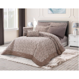 سرویس روتختی عروس لامیسون کاردلن مدل Tiger کد رنگ 02 دو نفره (کینگ) 7 تکه