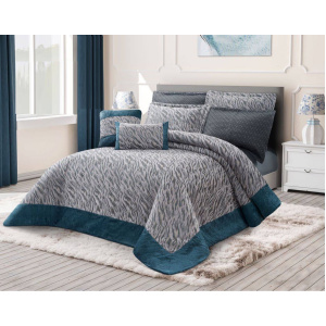 سرویس روتختی عروس لامیسون کاردلن مدل Tiger کد رنگ 03 دو نفره (کینگ) 7 تکه