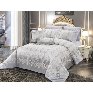 سرویس روتختی عروس لامیسون کاردلن مدل Piton کد رنگ 01 دو نفره (کینگ) 7 تکه