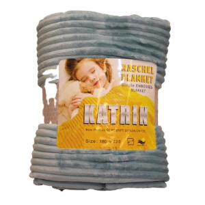 پتو مسافرتی یک نفره سایز 160x220 شادیلون مدل کاترین کبریتی طوسی