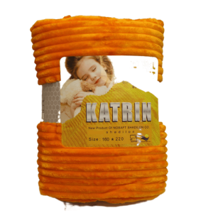 پتو مسافرتی دو نفره 200x220 شادیلون مدل کاترین کبریتی نارنجی