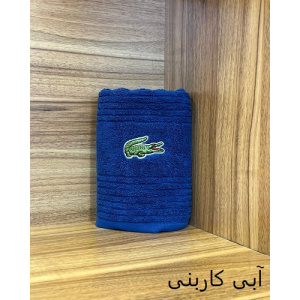 حوله دست و صورت نارین ساپ تبریز مدل (Lagos) رنگ آبی کاربنی سایز 40x80 سانتی متر
