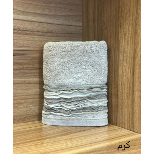 حوله دست و صورت نارین ساپ تبریز مدل آدا (ADA) رنگ کرم  سایز 40x80 سانتی متر