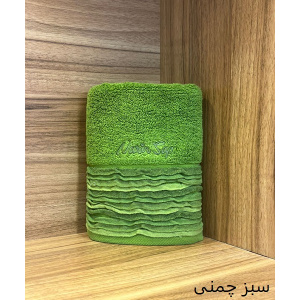 حوله دست و صورت نارین ساپ تبریز مدل آدا (ADA) رنگ سبز چمنی  سایز 40x80 سانتی متر