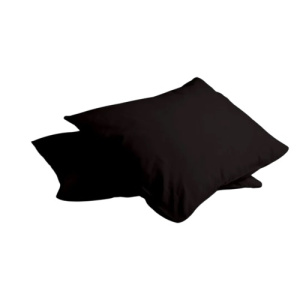 روبالشتی نخی دو عددی سایز 50*70 مشکی ساده