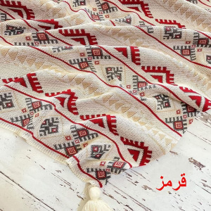 شال مبل و تخت مدل آیسل قرمز سایز 170×140 سانتی متر