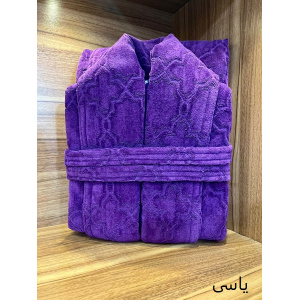 حوله تن پوش مدل ریز بافت بنفش  سایز 125 لارج(L)