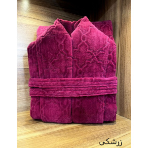 حوله تن پوش مدل ریز بافت زرشکی سایز 125 لارج(L)
