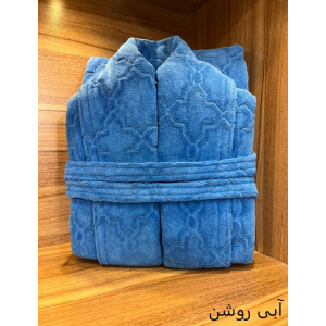 حوله تن پوش مدل ریز بافت آبی روشن سایز 125 لارج(L)