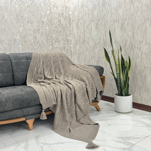 شال مبل و تخت مدل سایه نسکافه ای سایز 170×140 سانتی متر