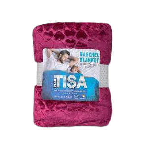پتو مسافرتی یک نفره 160x220 شادیلون مدل تیسا قلبی سرخابی