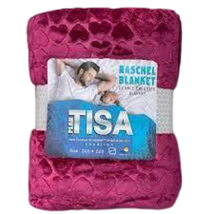 پتو مسافرتی دو نفره 200x220 شادیلون مدل تیسا قلبی سرخابی