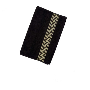 حوله دست و صورت آذرریس تبریز مدل ورساچ رنگ مشکی سایز 40x75 سانتی متر