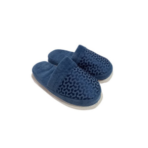 دمپایی حوله ای حمام اف آر اس طرح ملوکولی سرمه ای