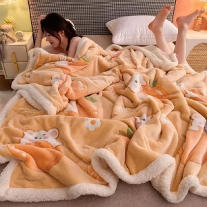 پتو آلتیمیت گوسفندی مدل پرتغال تراکم بالا وارداتی دو نفره 200x230 سانتی متر